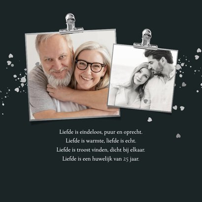 Stijlvolle uitnodiging jubileum huwelijk 25 jaar zilver 2