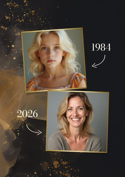 Stijlvolle uitnodiging verjaardag 50 jaar goud 2