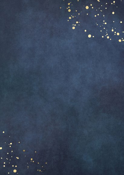 Stijlvolle uitnodiging verjaardags man met foto en spetters Achterkant