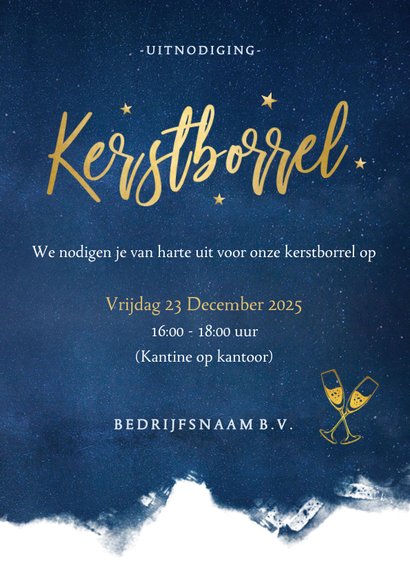 Stijlvolle uitnodigingskaart voor een zakelijke kerstborrel 3