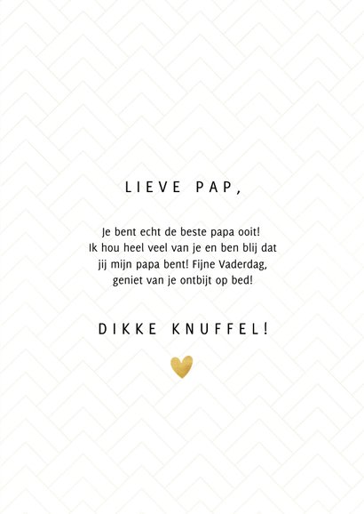 Stijlvolle vaderdag kaart Best dad ever zwart en gouden typo 3