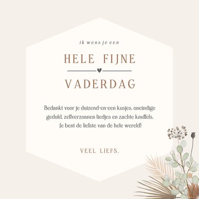  Stijlvolle vaderdagkaart met trendy droogbloemen en tekst 3