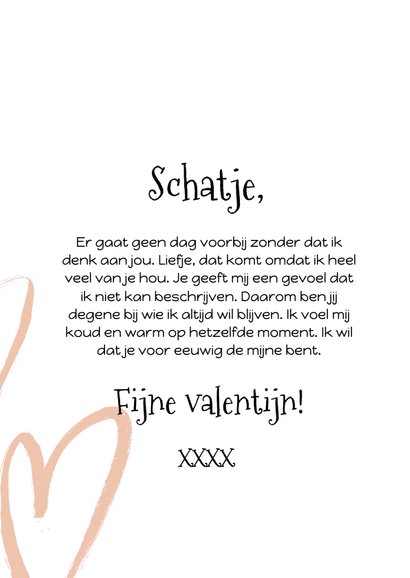 Stijlvolle valentijnskaart met foto op voorzijde 3