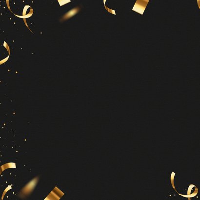 Stijlvolle verjaardagskaart confetti 80 goud 3d van harte 2