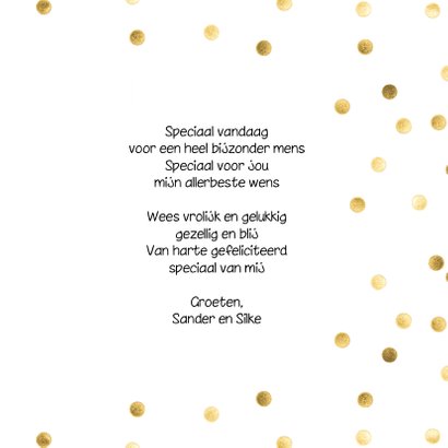 Stijlvolle verjaardagskaart hummingbird met confetti 3