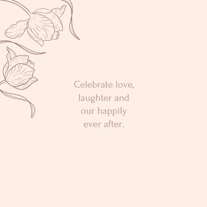 Stijlvolle vintage trouwkaart beige bloemen save the date 2