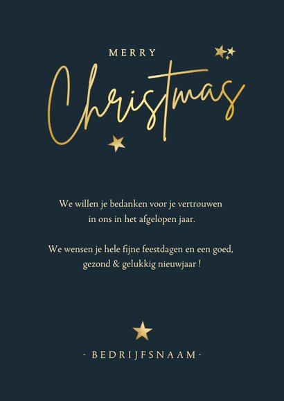 Stijlvolle zakelijke art-deco kerstkaart met eigen foto 3