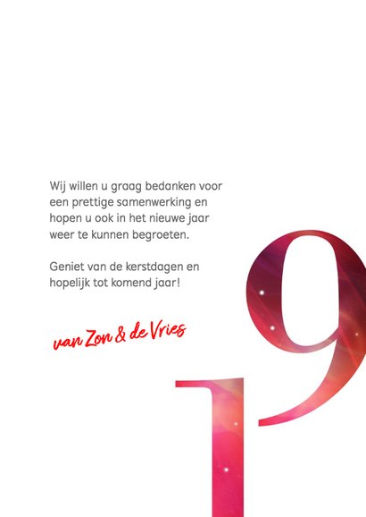 Stijlvolle zakelijke kerstkaart 2019 3