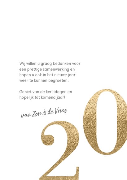Stijlvolle zakelijke kerstkaart 2020 3