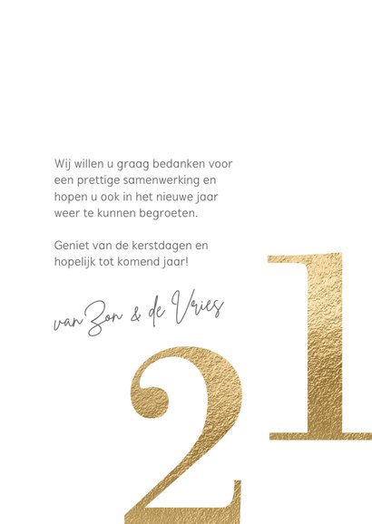 Stijlvolle zakelijke kerstkaart 2021 3