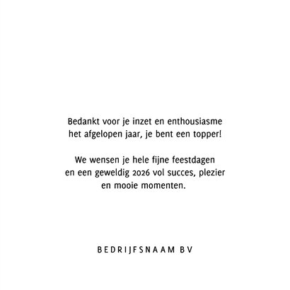 Stijlvolle zakelijke kerstkaart bedankt ster goud waard 3