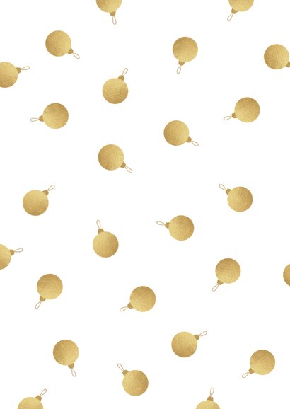 Stijlvolle zakelijke kerstkaart gouden kerstballen 2
