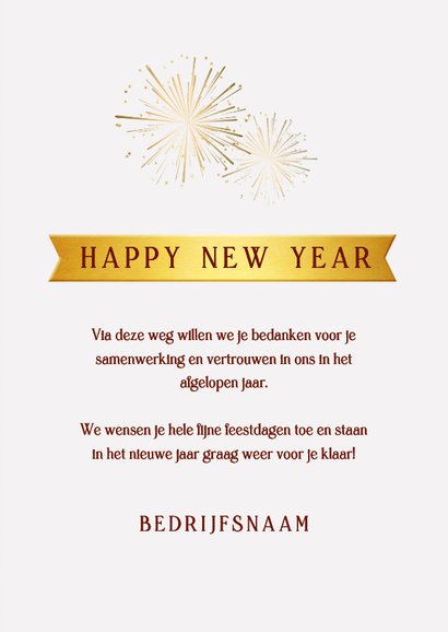 Stijlvolle zakelijke kerstkaart hangende cijfers 2027 klok 3