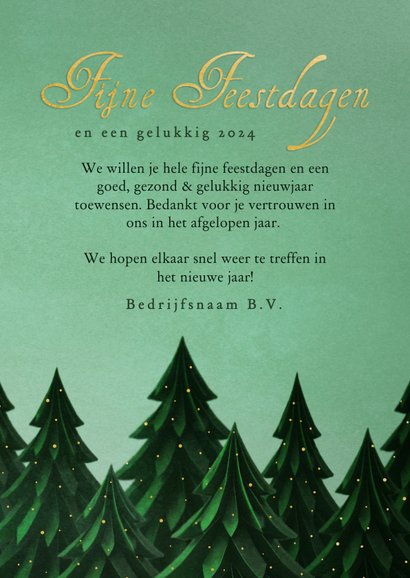 Stijlvolle Zakelijke Kerstkaart Kerstbomen En Kaartje2go