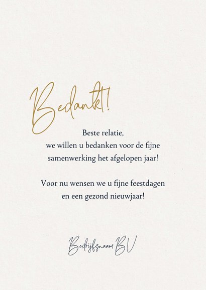 Stijlvolle zakelijke kerstkaart label blauw 3