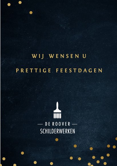 Stijlvolle zakelijke kerstkaart Love peace and Joy 3