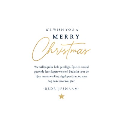 Stijlvolle zakelijke kerstkaart Merry Christmas sterren 3