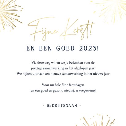 Stijlvolle zakelijke kerstkaart met fijne feestdagen en 2023 3