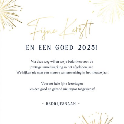 Stijlvolle zakelijke kerstkaart met fijne feestdagen en 2025 3