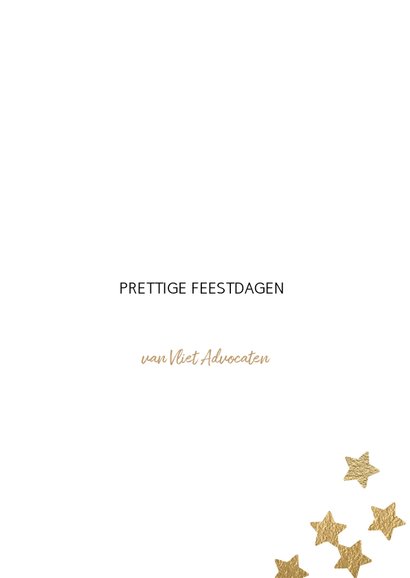 Stijlvolle zakelijke kerstkaart sterren goud zwart 3