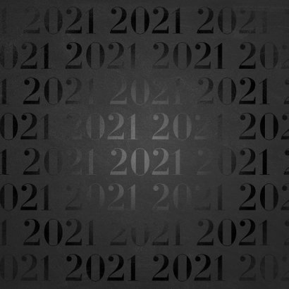 Stijlvolle zakelijke nieuwjaarskaart 2021 patroon met goud Achterkant