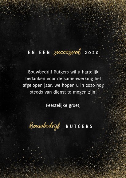 Stijlvolle zakelijke nieuwjaarskaart gouden 2020 en foto's 3
