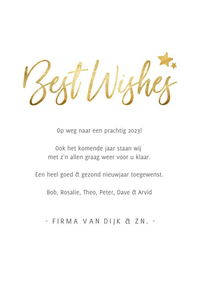 Stijlvolle zakelijke nieuwjaarskaart met 3 eigen foto's 3
