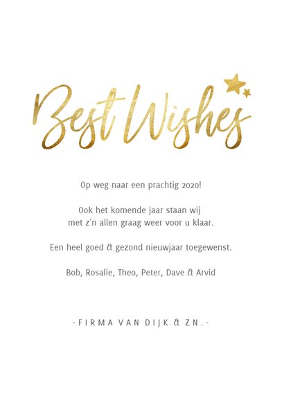 Stijlvolle zakelijke nieuwjaarskaart met 3 eigen foto's 3