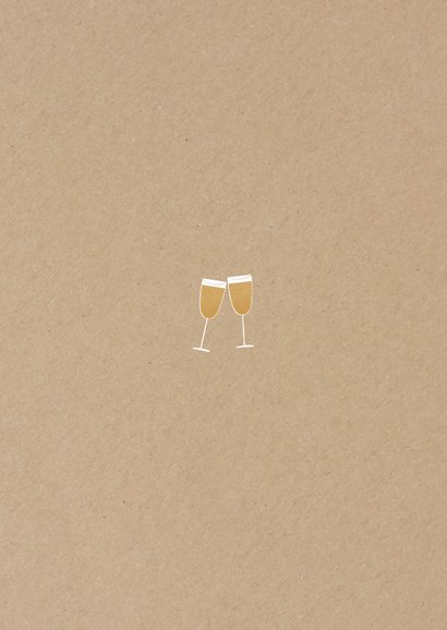 Stijlvolle zakelijke uitnodiging nieuwjaarsborrel Achterkant