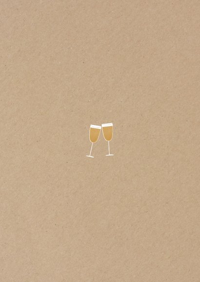 Stijlvolle zakelijke uitnodiging nieuwjaarsborrel Achterkant