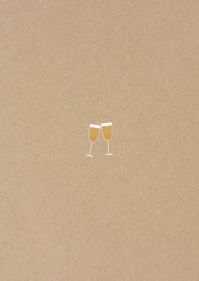 Stijlvolle zakelijke uitnodiging nieuwjaarsborrel Achterkant