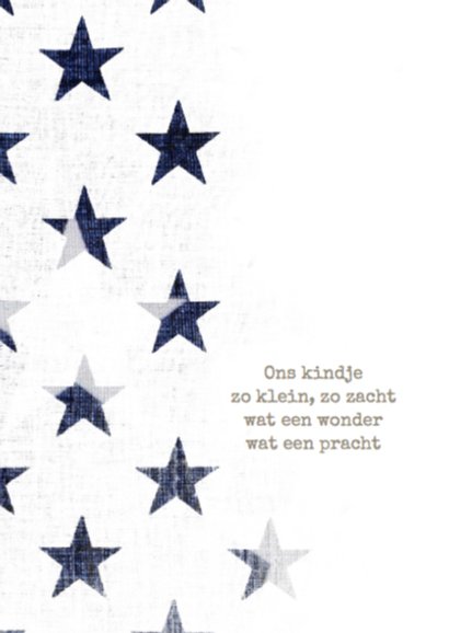Stoer geboortekaartje met sterren 2
