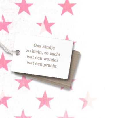 Stoer geboortekaartje sterren meisje 2