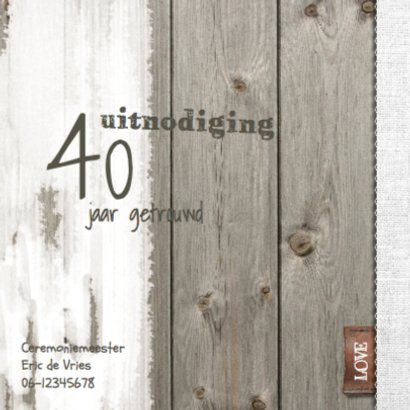 Stoer jubileumkaart hout zelf maken 2