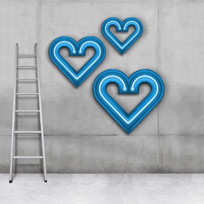 Stoer neon geboortekaartje voor tweeling jongen 2
