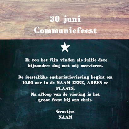 Stoere communiekaart Jongen 3