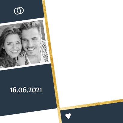 Stoere en strakke Save the Date 2