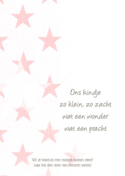 Stoere geboortekaart voor een meisje 2