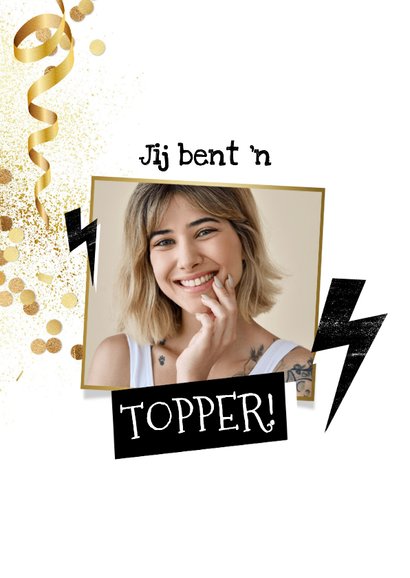Stoere geslaagd kaart cheetah grappig goud serpentines 2