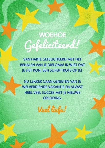 Stoere, hippe geslaagdkaart You did it! met sterren 3