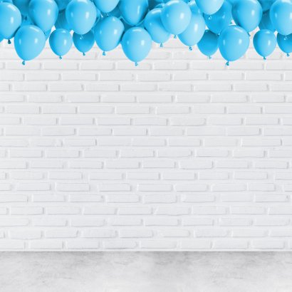 Stoere industriële kaart met 16 in blauwe neon letters 2