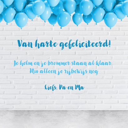 Stoere industriële kaart met 16 in blauwe neon letters 3