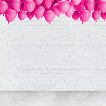 Stoere industriële kaart met 16 in roze neon cijfers 2