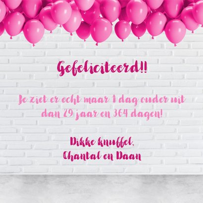 Stoere industriële kaart met 30 en roze neon cijfers 3
