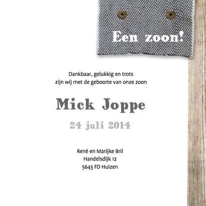 Stoere jongens kaart met raceauto en hout 3