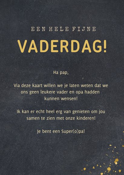 Stoere vaderdagkaart met foto voor de beste vader en opa 3