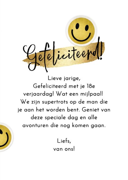 Stoere verjaardagskaart blokpatroon kraft folieballon 18 3