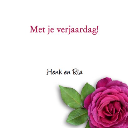 Stoere verjaardagskaart met rode rozen op zwart hout 3