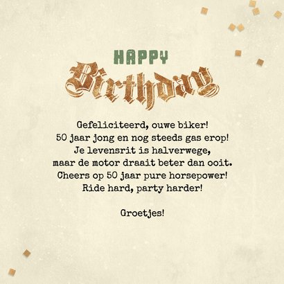 Stoere verjaardagskaart vintage motor sign 50 jaar 3