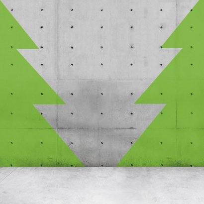 Stoere vierkante kerstkaart met neon letter 2